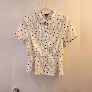 Star print button down